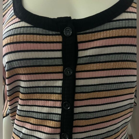 ELLIATT Womens Winona Dress Size Medium
Multistripe Metallic - Picture 10 of 10